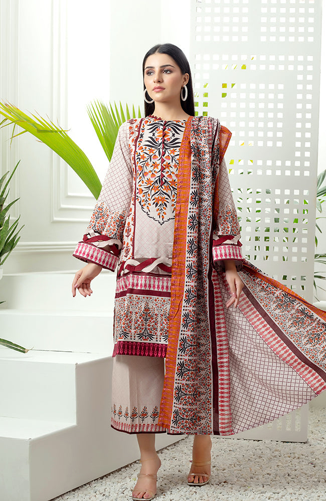 Al Zohaib Monsoon Lawn'22 D#7051 Peach
