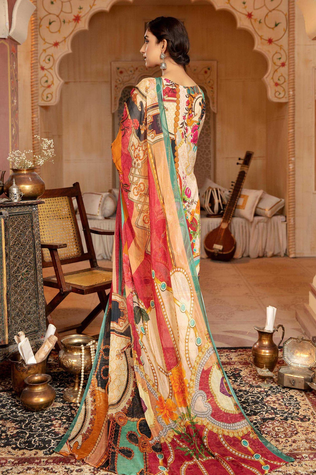 Zebaish Geet Schiffli Lawn`22 D#07