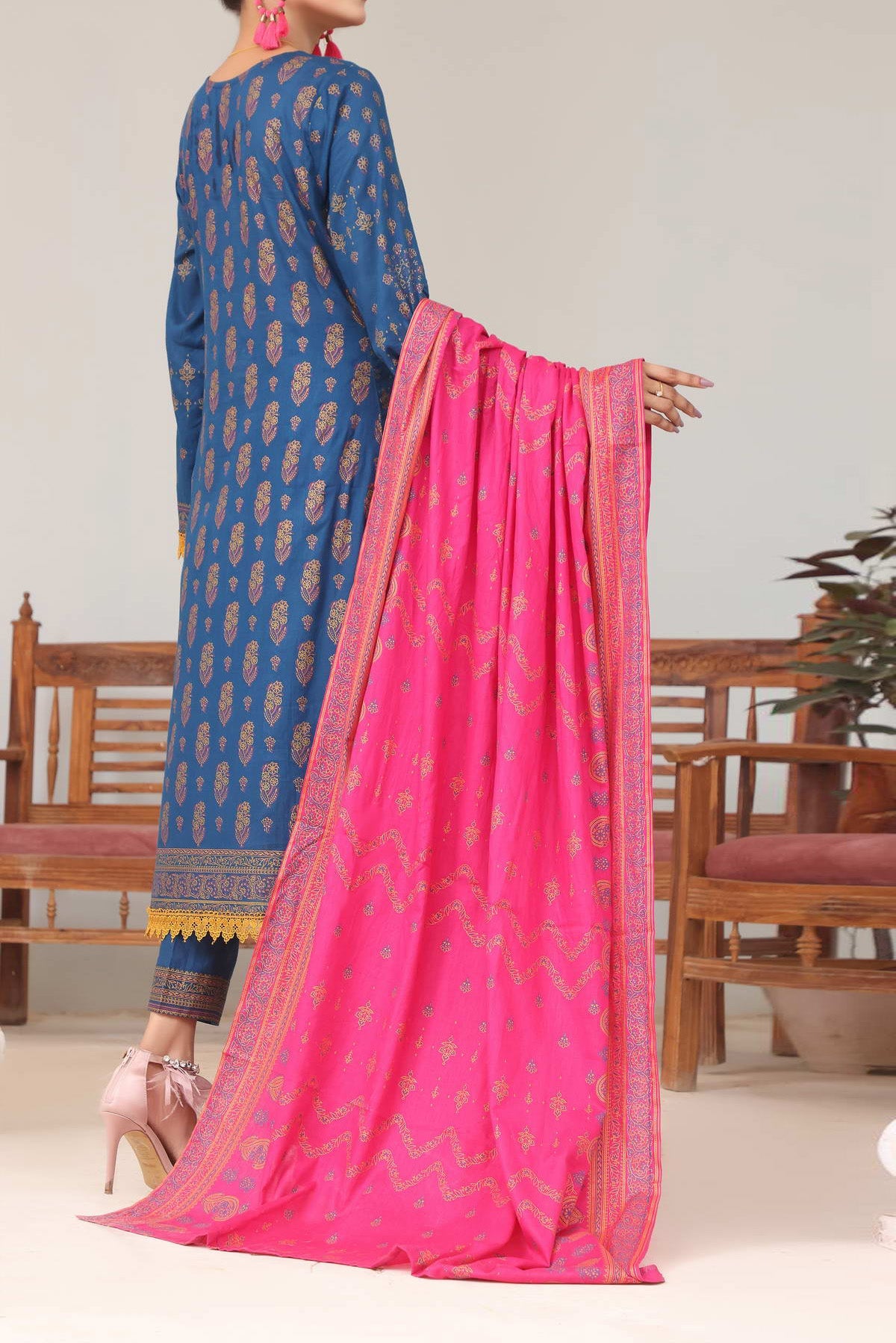 Daman Print Lawn`23 D#1539 Blue