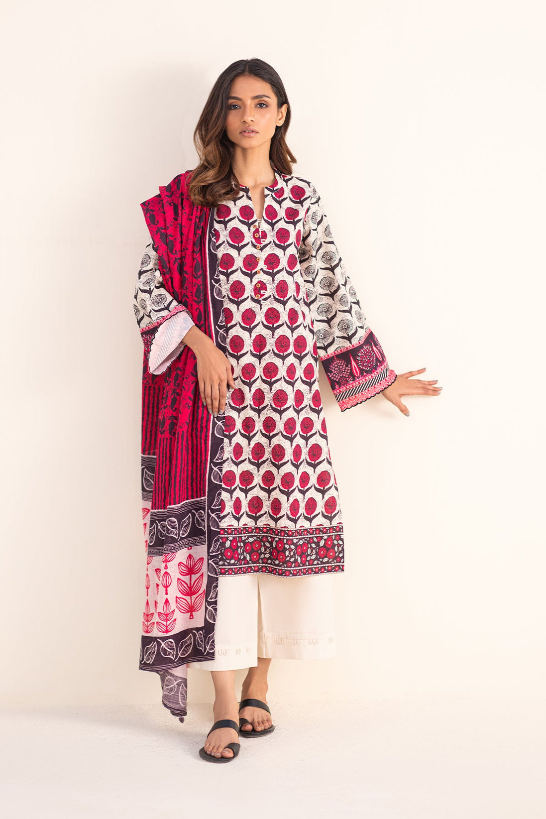 Sahar Cotton Slub Lawn`23 D#08