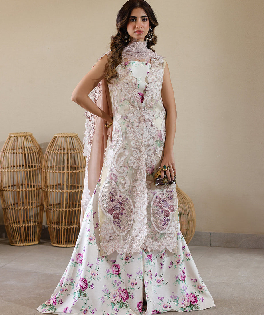 Faiza Faisal Marine Luxury Lawn`25 ELISHA