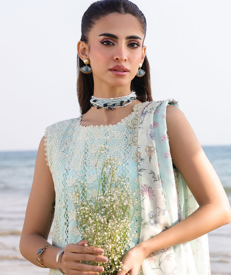 Faiza Faisal Marine Luxury Lawn`25 AINE