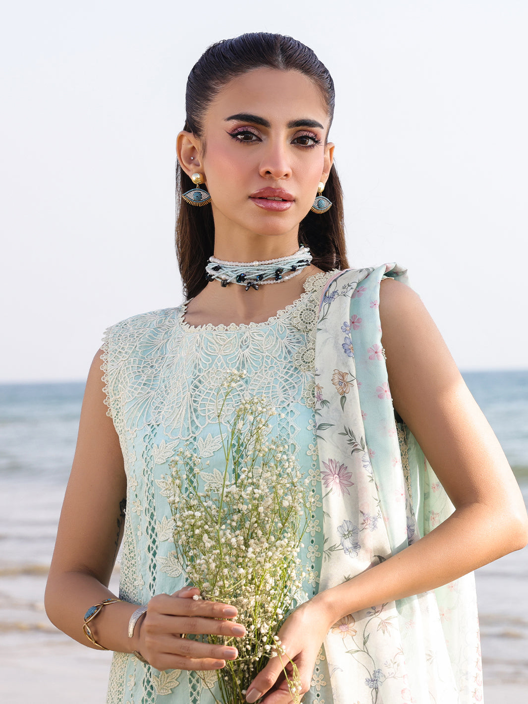 Faiza Faisal Marine Luxury Lawn`25 AINE
