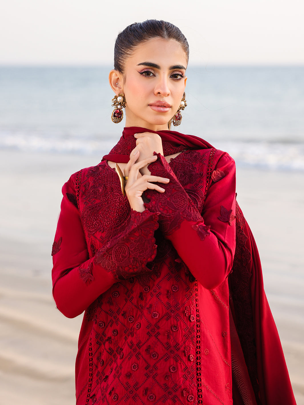 Faiza Faisal Marine Luxury Lawn`25 TARA