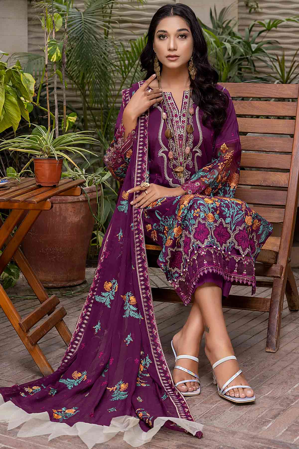 Peridot Meenakari Emb Lawn`22 D#202-B