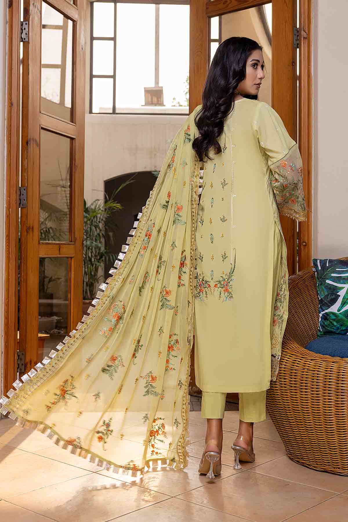 Peridot Meenakari Emb Lawn`22 D#202-A