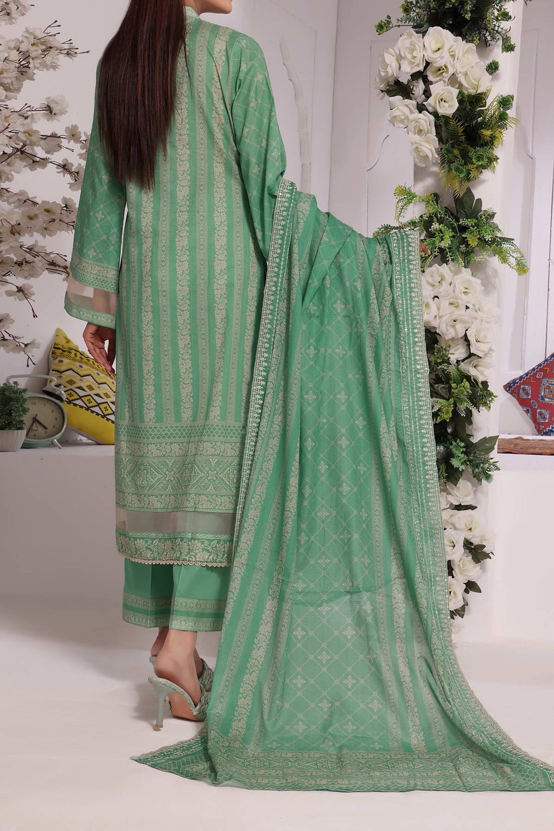 Misri Digital Emb Lawn`23 D#219 Green