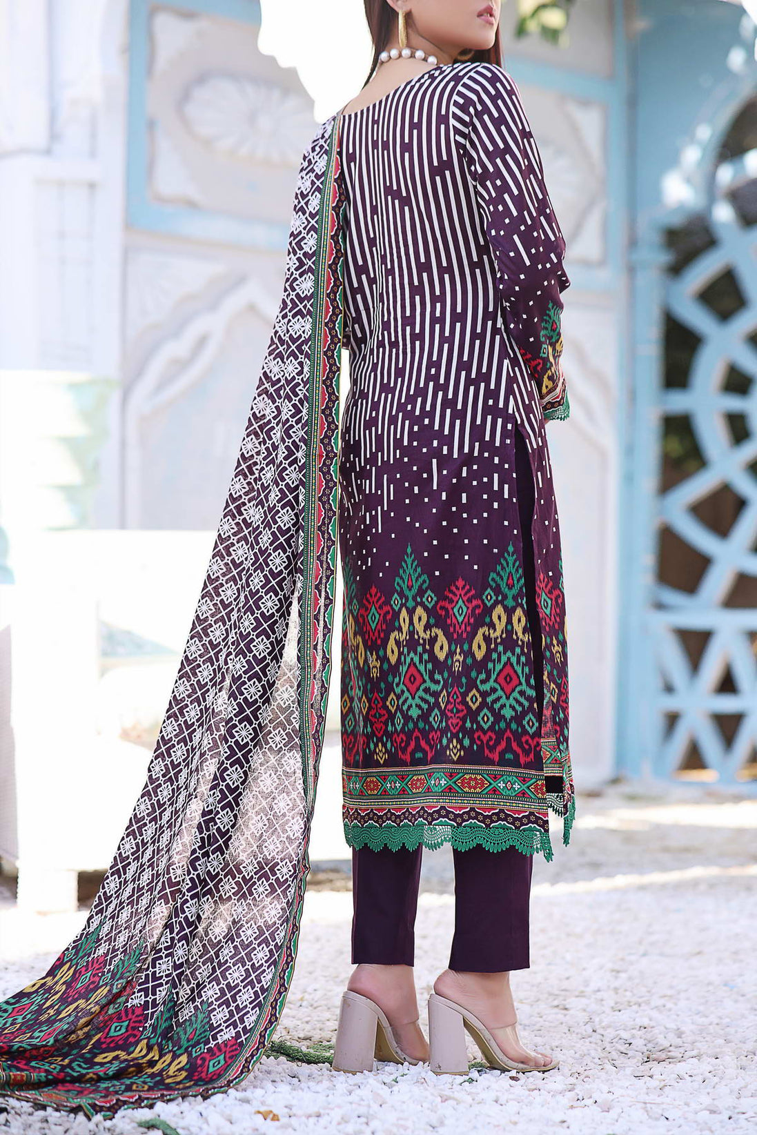Daman Print Lawn`23 D#808 Purple