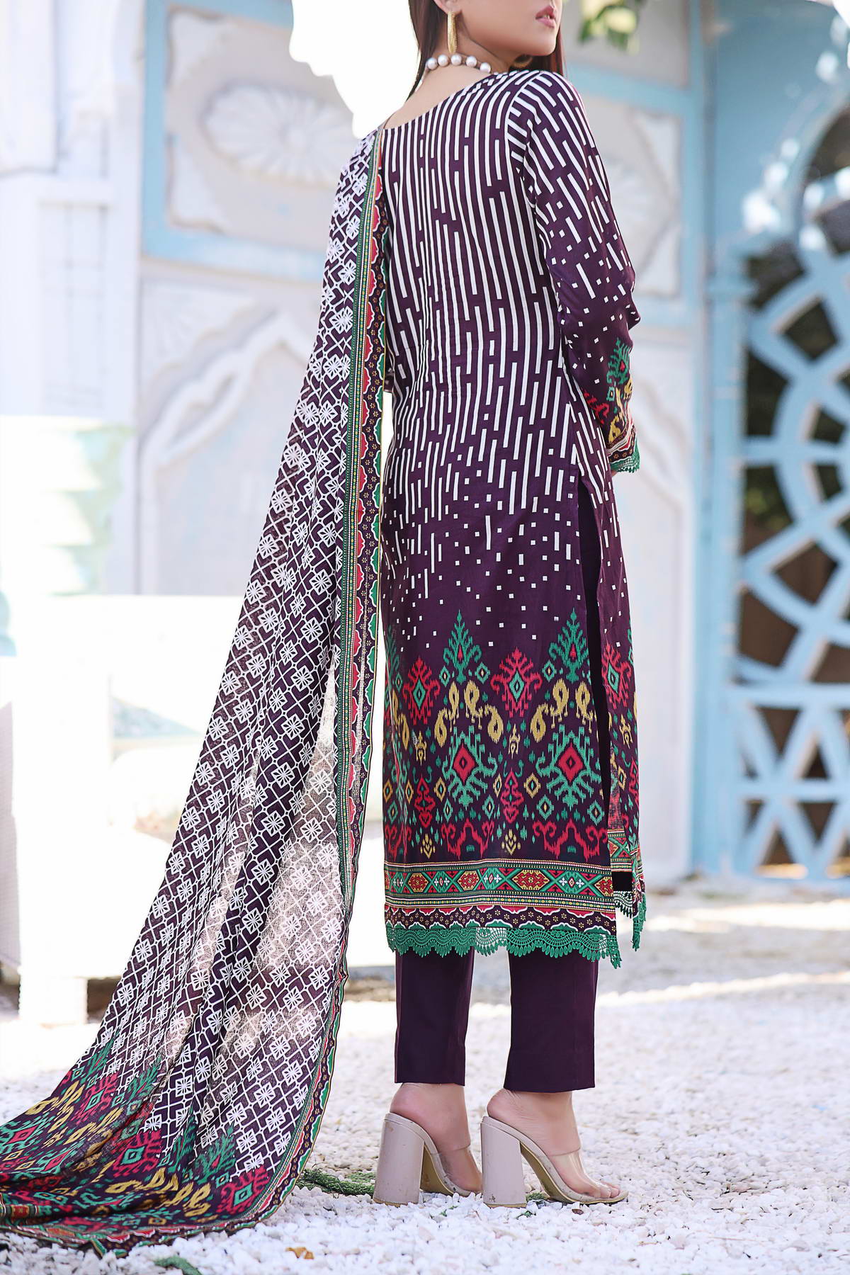 Daman Print Lawn`23 D#808 Purple