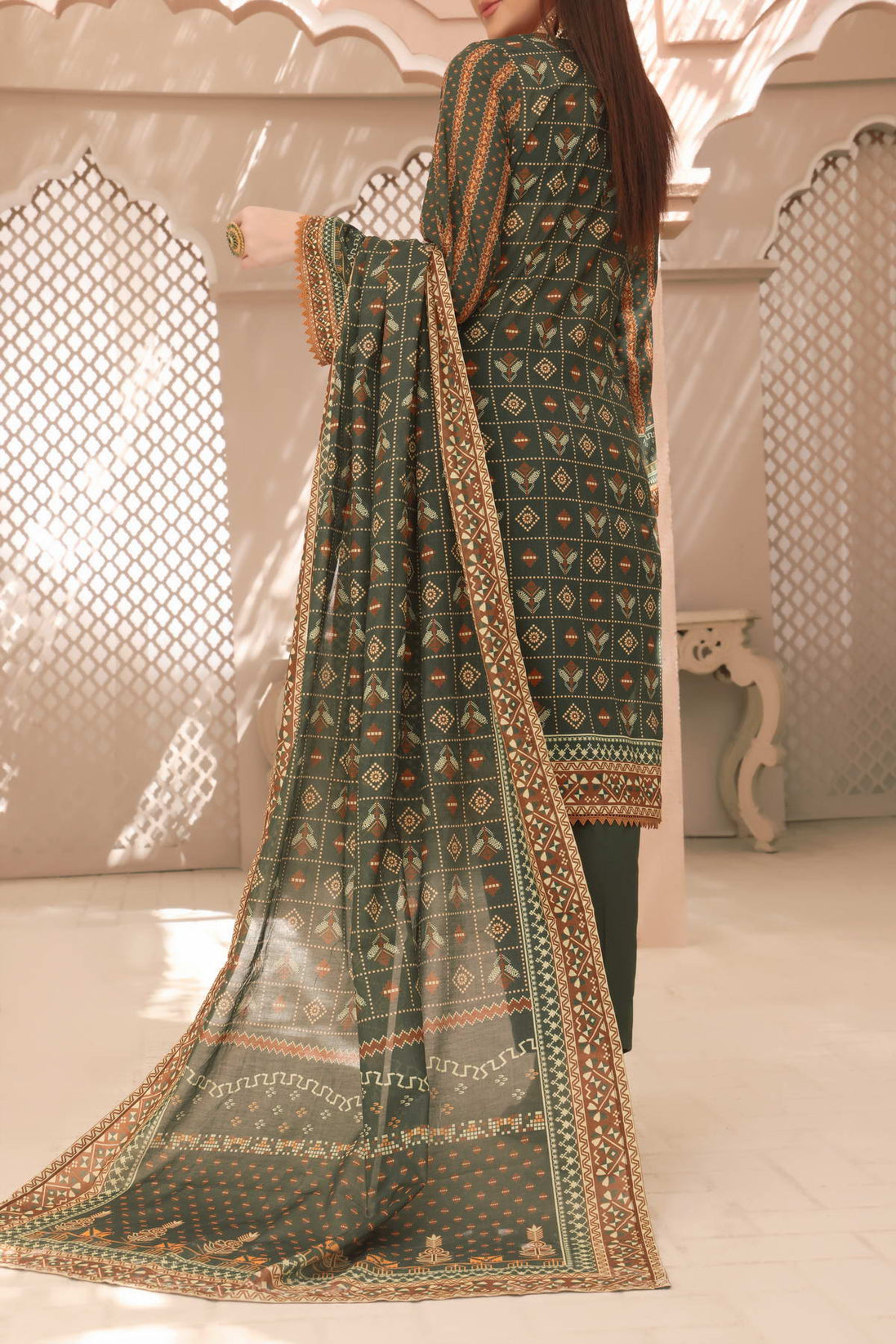 Misri Digital Print Lawn'23 D#03 Green