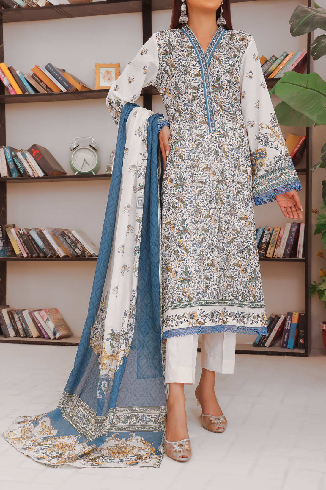 Misri Digital Print Lawn'23 D#04 L Peach
