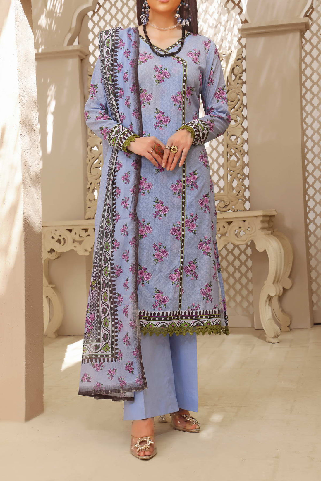 Misri Digital Print Lawn'23 D#20 L Blue