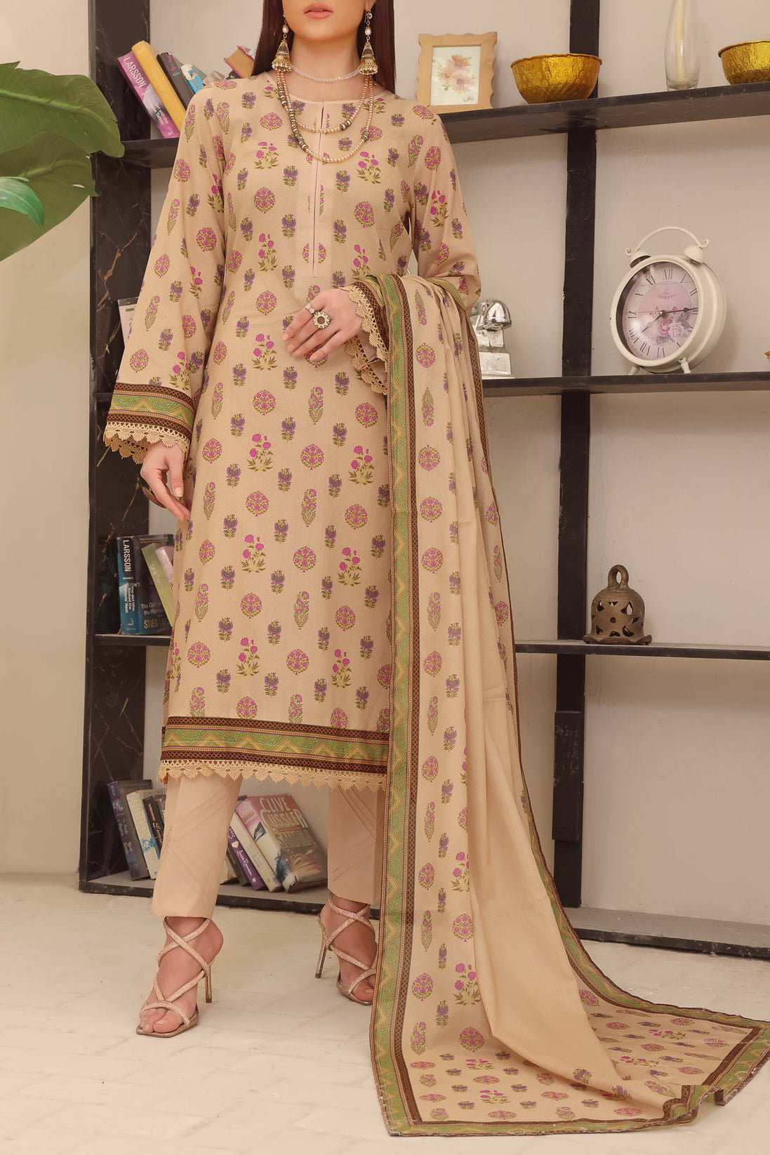 Misri Digital Print Lawn'23 D#11 Peach