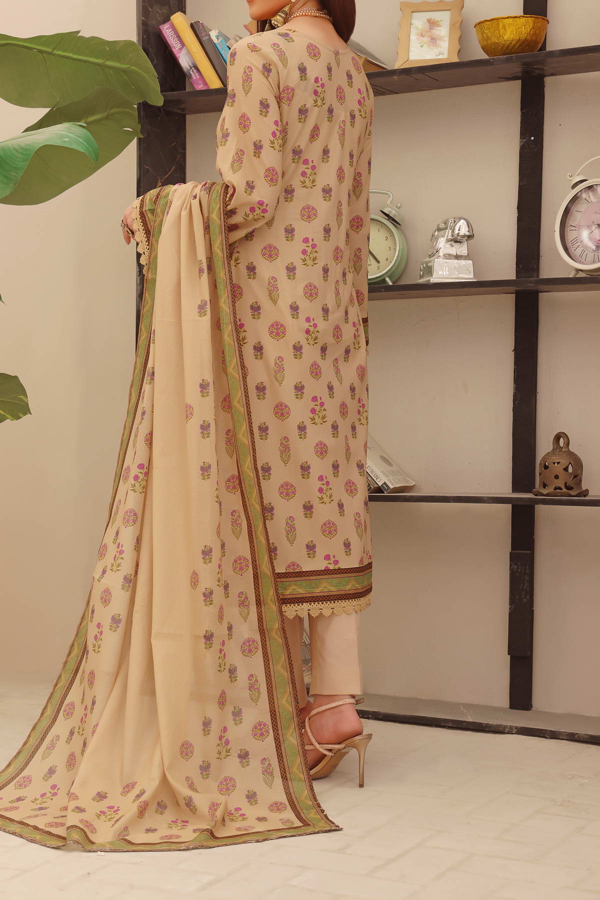 Misri Digital Print Lawn'23 D#11 Peach