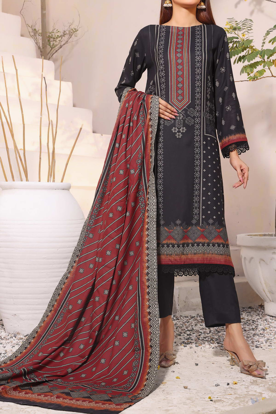 VS Digital Print Dhanak`23 D#23 (Black)