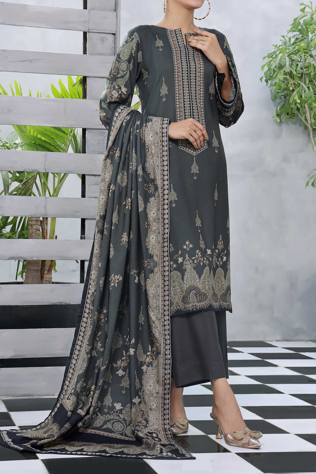 VS Digital Print Dhanak`23 D#26 (D Green)