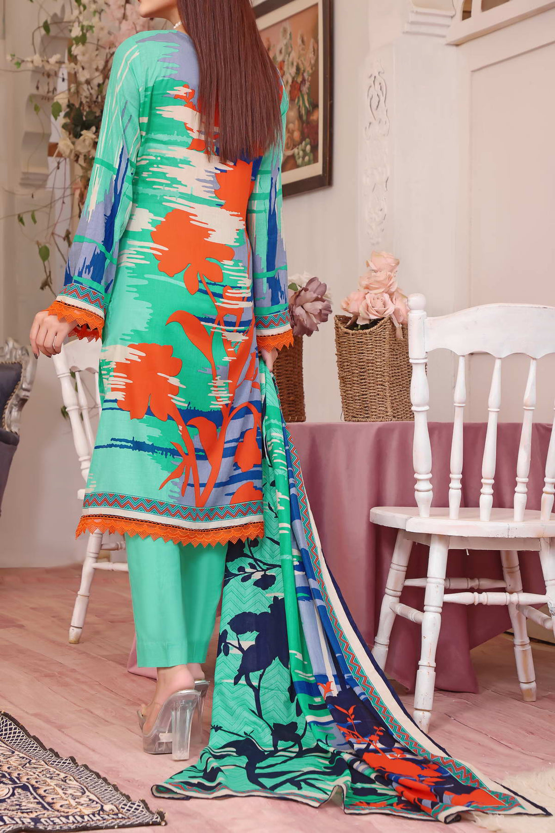 Daman Print Lawn`23 D#1538 Ferozi
