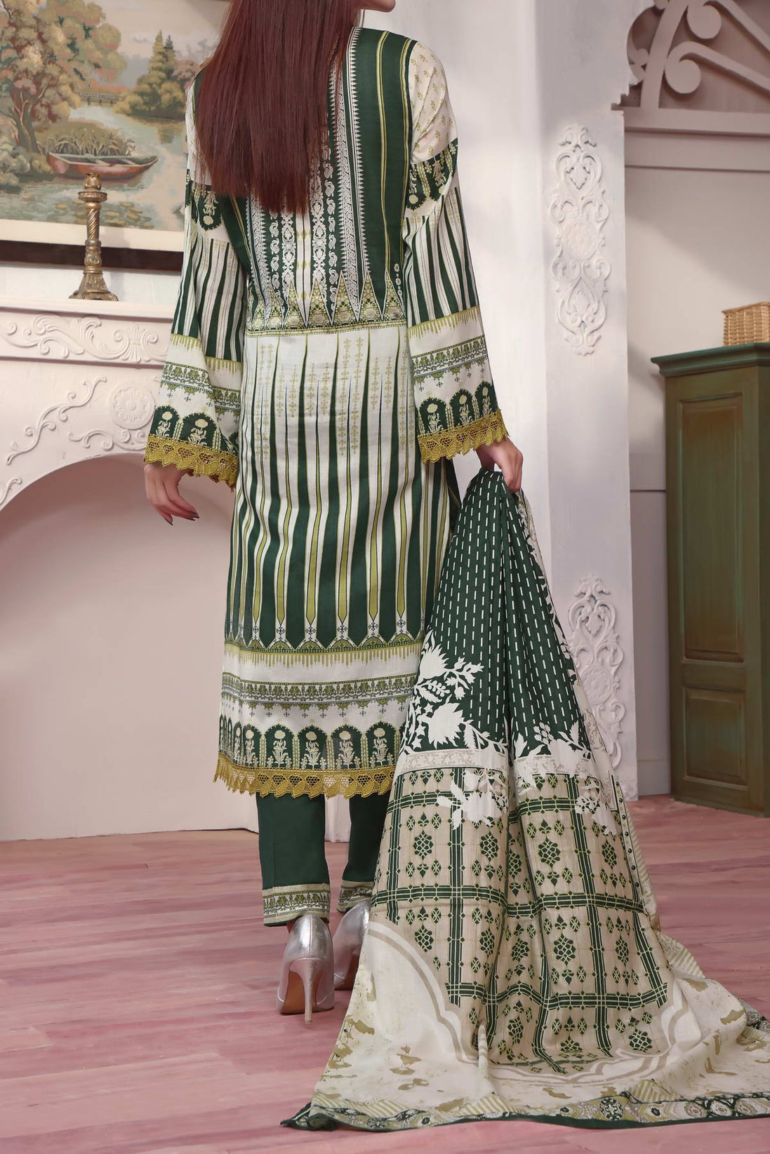 Daman Print Lawn`23 D#1537 Green