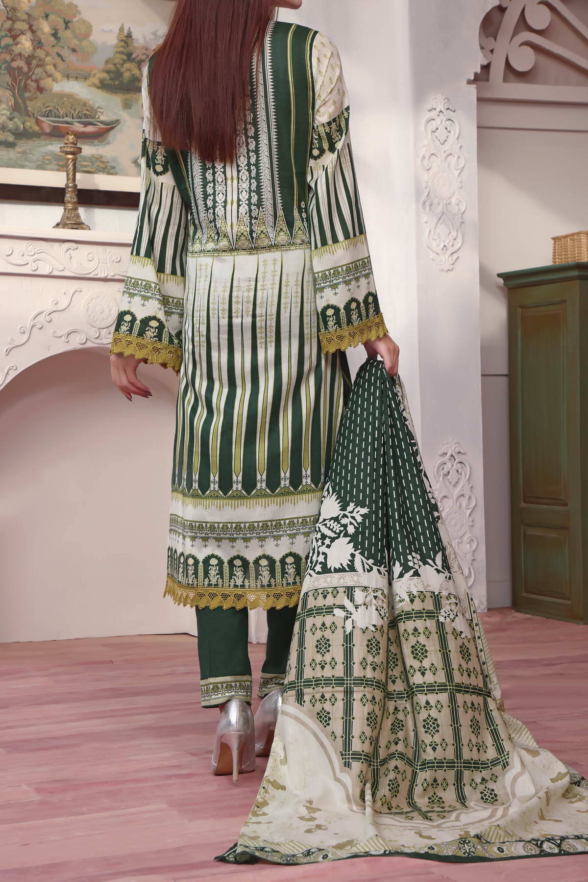 Daman Print Lawn`23 D#1537 Green