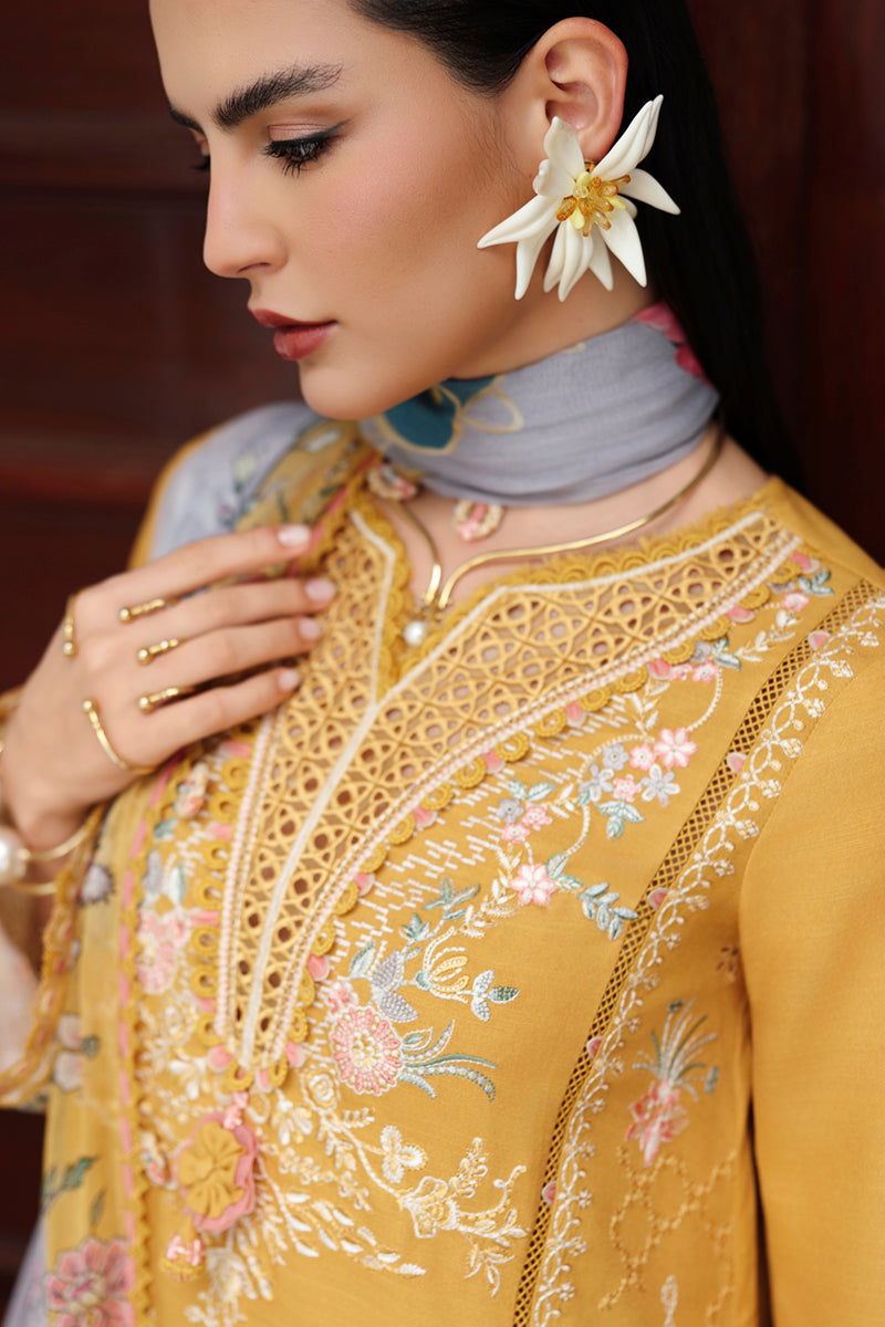 Qalamkar Qline Linen Collection`25 D#06