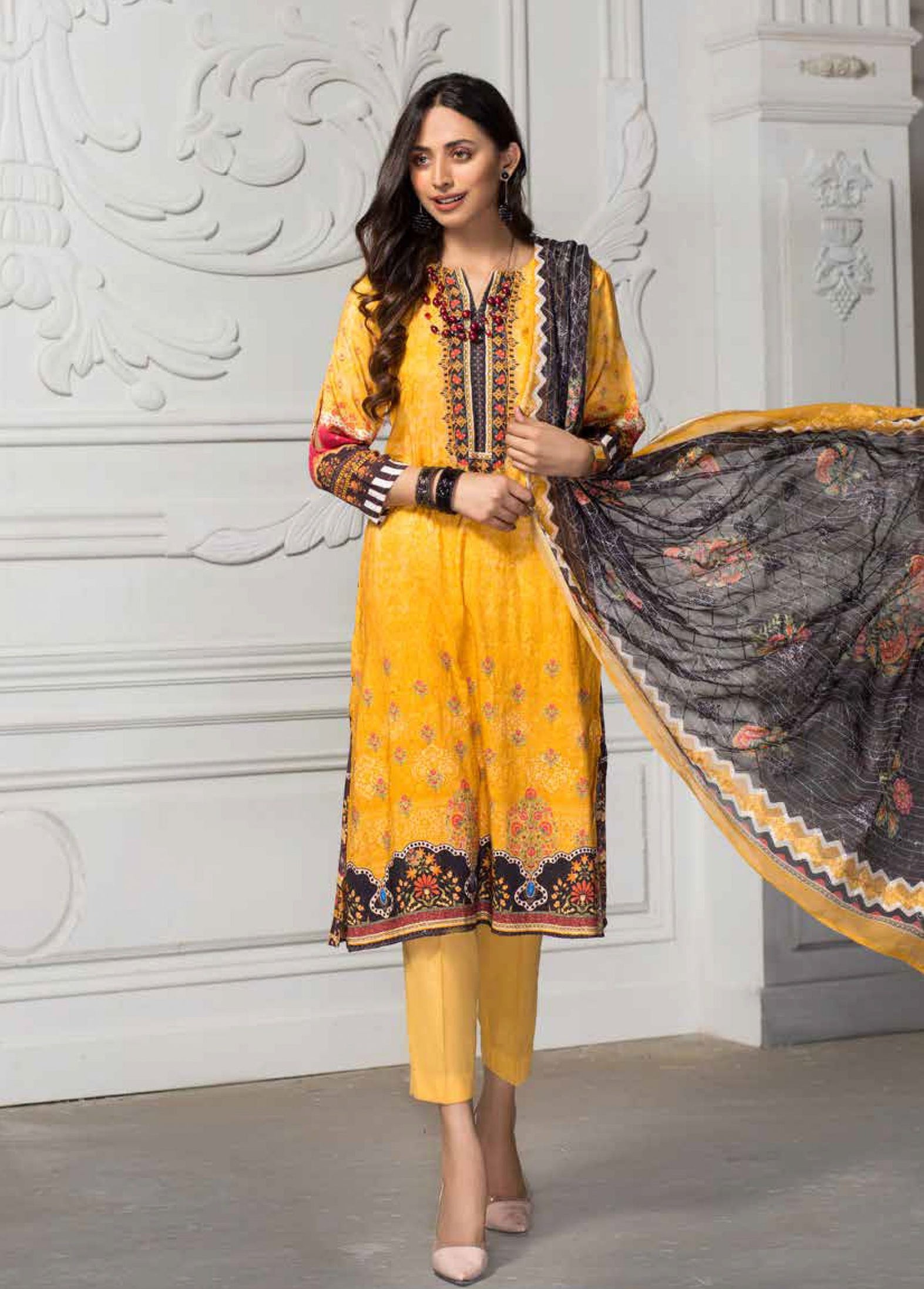 Kahawat Digital Emb Linen`20 D#2640
