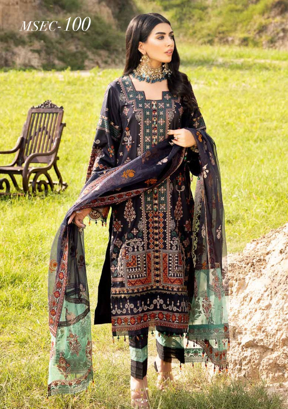 Muscari Emb Cotton Satin`22 D#100