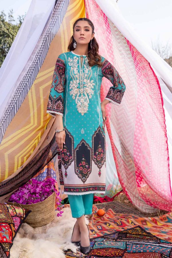 So Kamal S/S Lawn Shirt`21 Vol 1 DPL#1070
