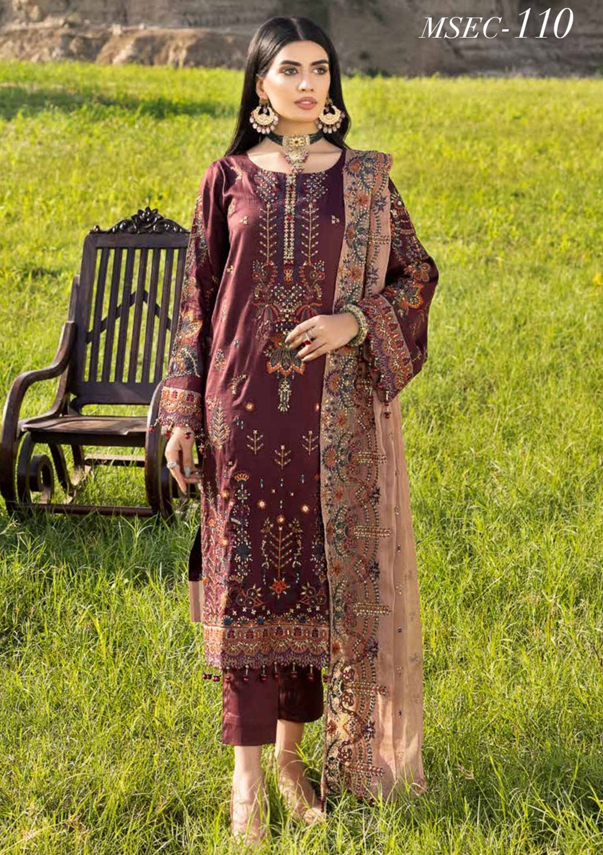 Muscari Emb Cotton Satin`22 D#110