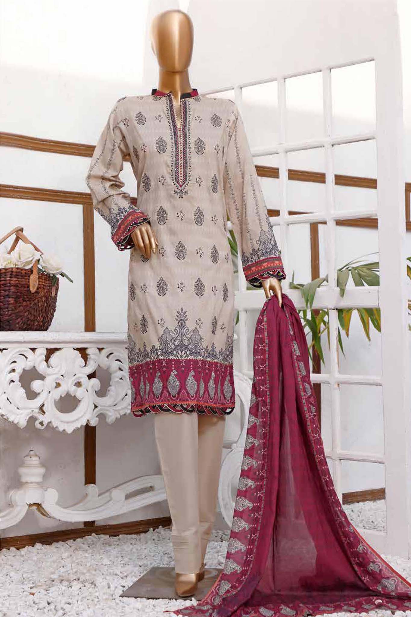 HZ Premium Emb Lawn`22 D#113 Fawn