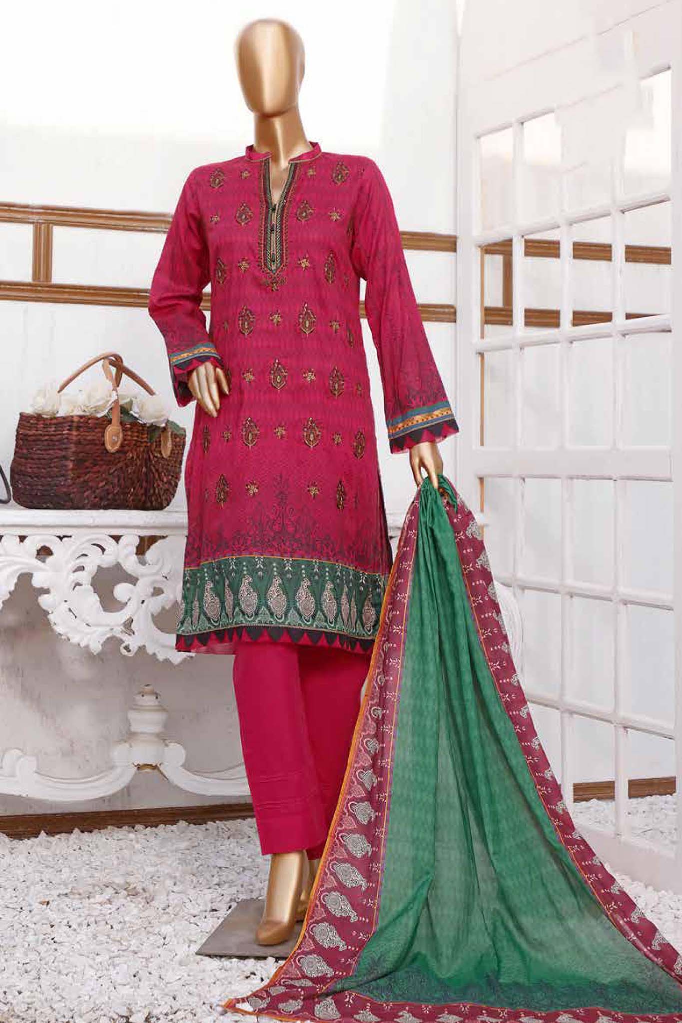 HZ Premium Emb Lawn`22 D#113 SH Pink