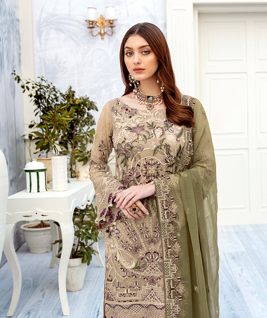 Ramsha Chevron L/Chiffon`22 D#202 (Vol-2)