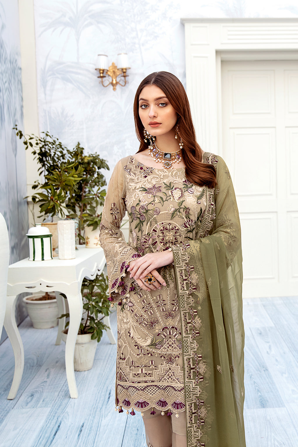 Ramsha Chevron L/Chiffon`22 D#202 (Vol-2)