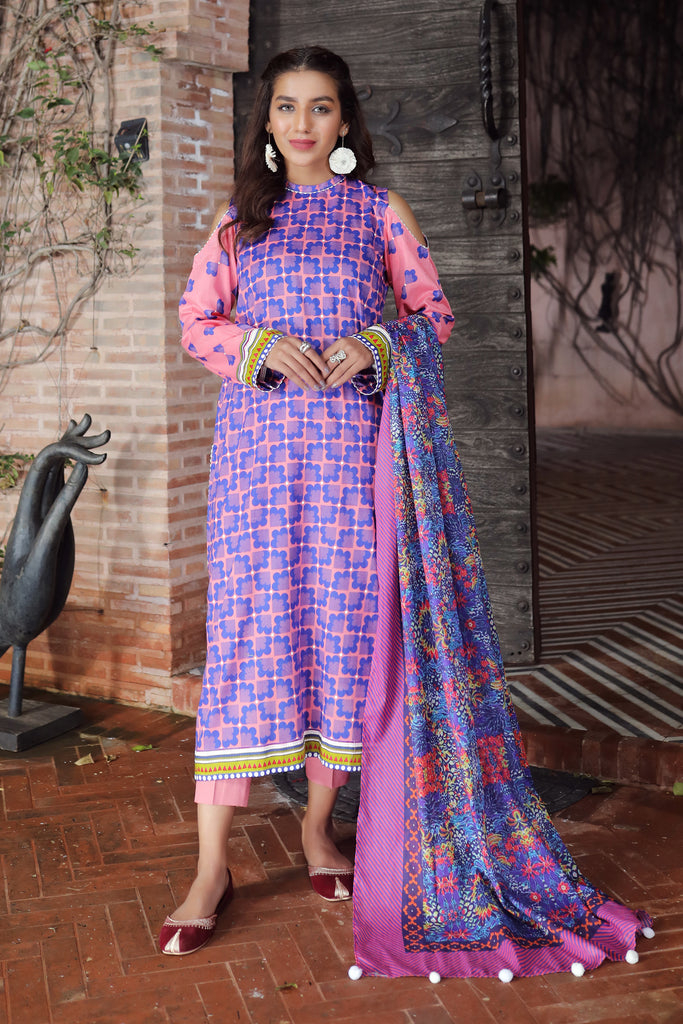 Lakhany Komal Lawn`22 D#2031 Peach Pink