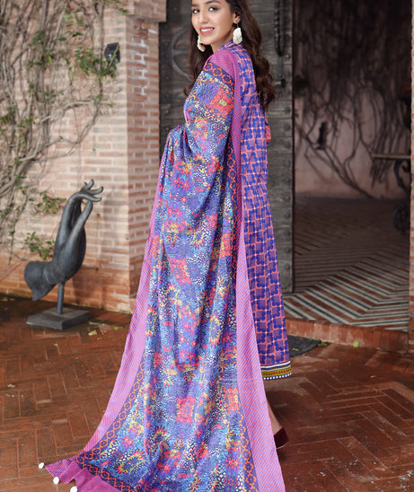 Lakhany Komal Lawn`22 D#2031 Peach Pink