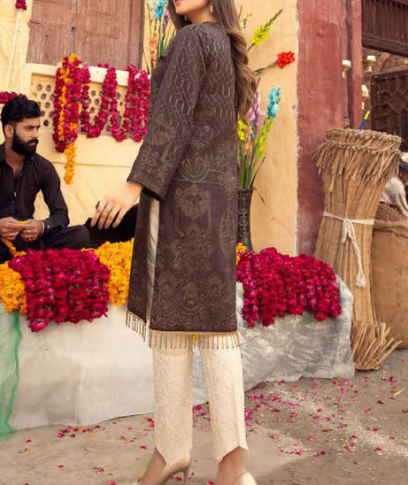 Sanoor Jacquard Lawn Shirt`20 D#906