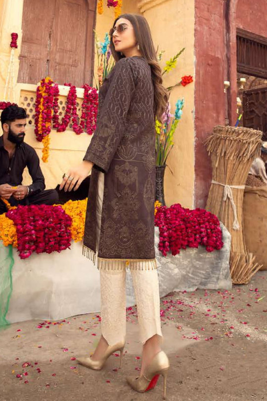 Sanoor Jacquard Lawn Shirt`20 D#906