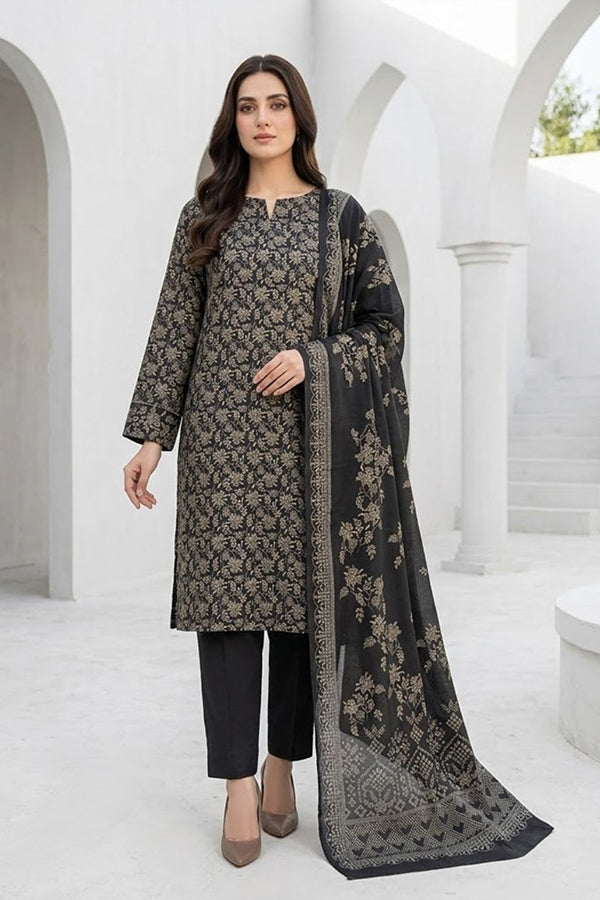 BR Sehar Dhanak'26 3Pcs D#4 (Grey)
