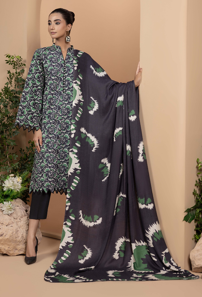 Hamdam Zara Khaddar W/Shawl'24 D#4