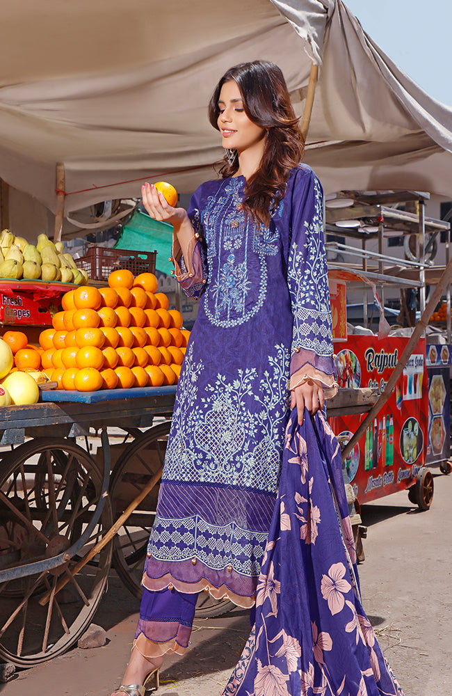 Al-Zohaib Rang Emb Lawn'22 D#13