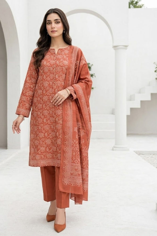 BR Sehar Dhanak'26 3Pcs D#5 (D Peach)