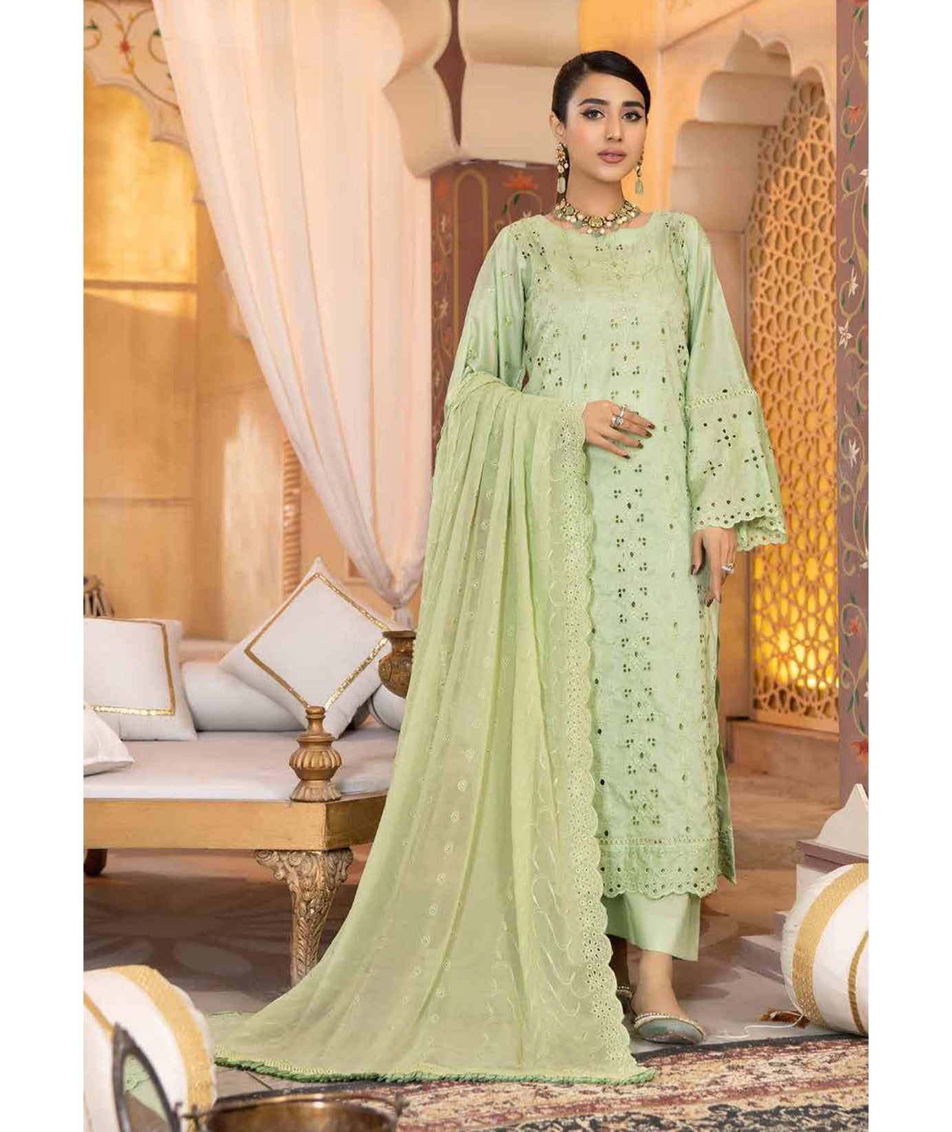 RA Aafreen C/Kari Emb Lawn`22 (Vol-3) AF#15