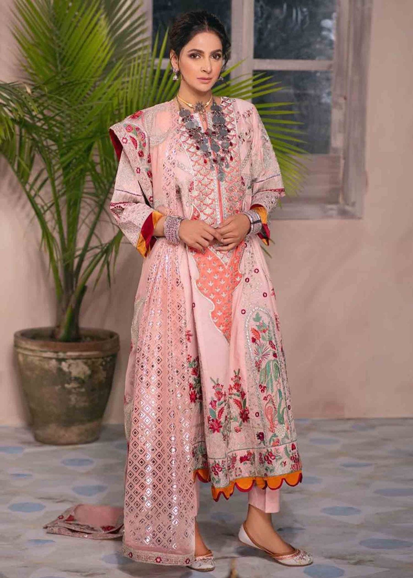 Maryam hussain Luxury Festive Lawn`21D#12 - MUSHK