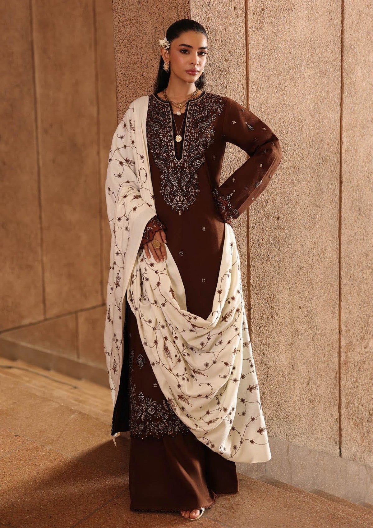 Raj Bari P/Winter Shawl`25 D#08