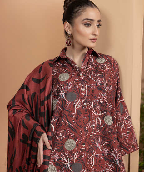 Hamdam Zara Khaddar W/Shawl'24 D#2