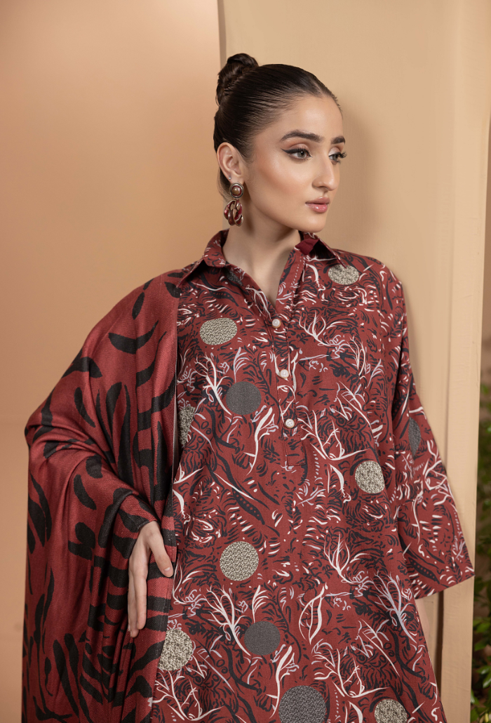 Hamdam Zara Khaddar W/Shawl'24 D#2