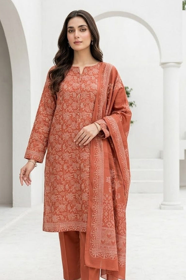 BR Sehar Dhanak'26 3Pcs D#5 (D Peach)