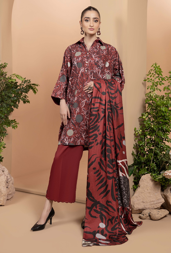 Hamdam Zara Khaddar W/Shawl'24 D#2
