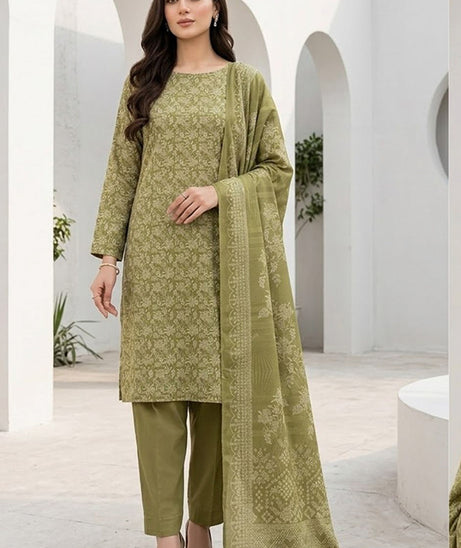 BR Sehar Dhanak'26 3Pcs D#6 (M Green)