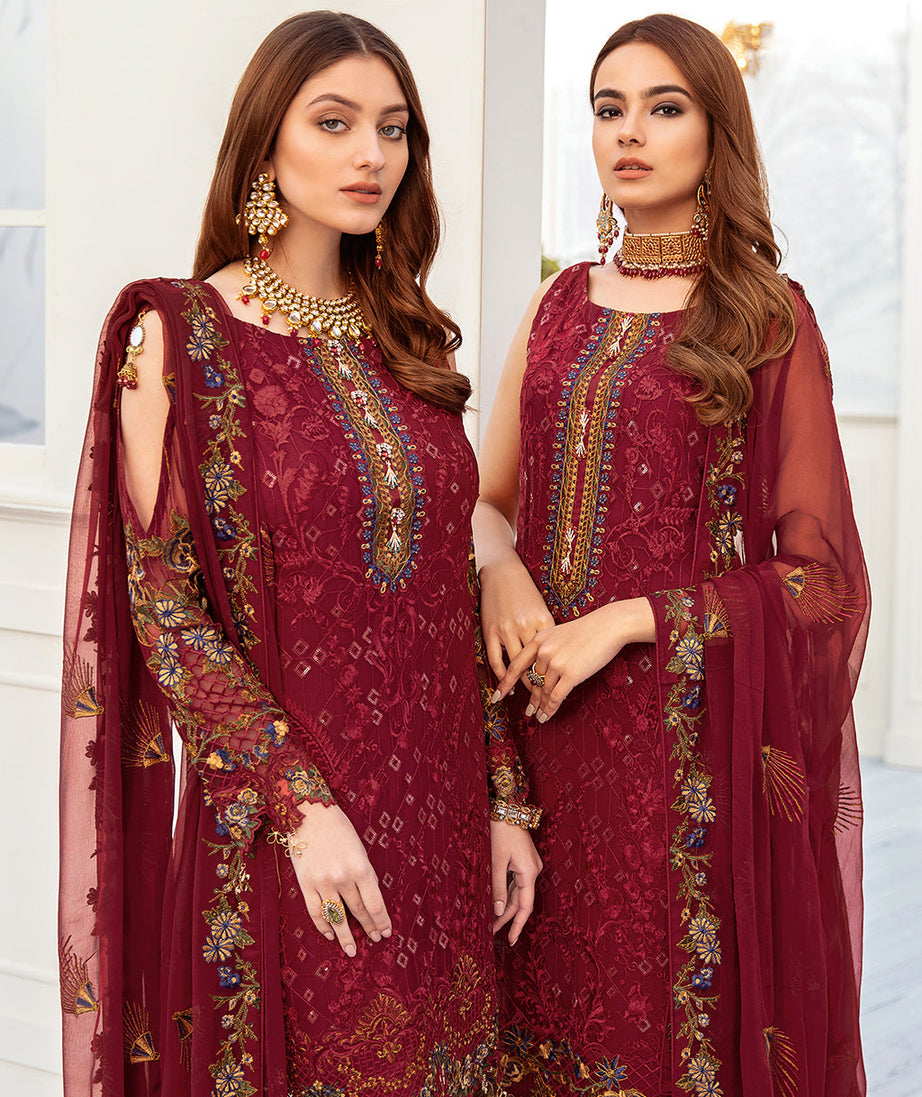 Ramsha Chevron L/Chiffon`22 D#205 (Vol-2)