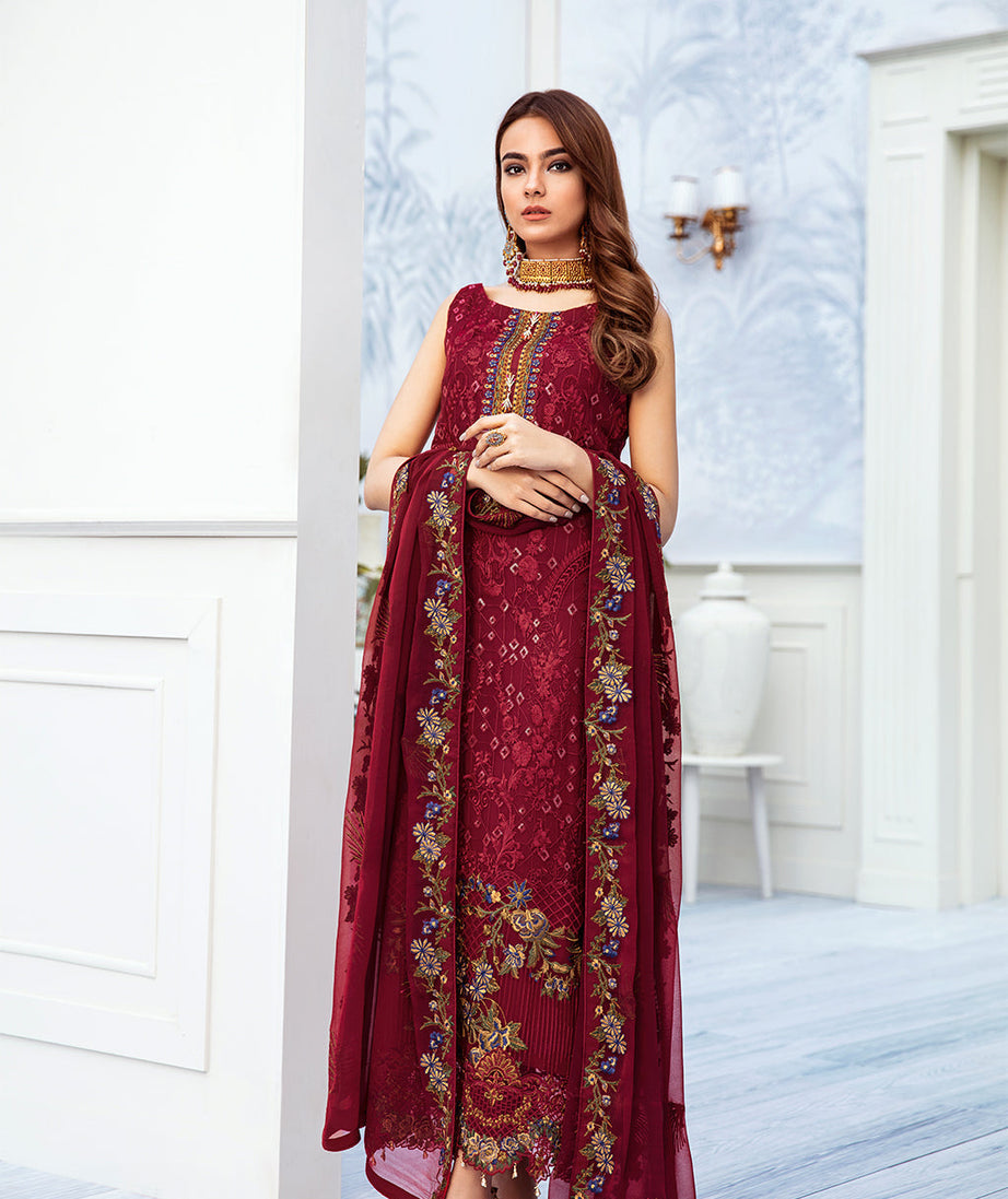 Ramsha Chevron L/Chiffon`22 D#205 (Vol-2)